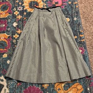 Classic Black and White Checkered Skirt